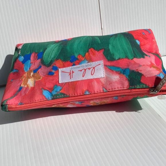 Watercolor Abstract CLINIQUE Cosmetic Bag Floral Zipper 10 x 6 x 2.5 inches - Picture 7 of 12